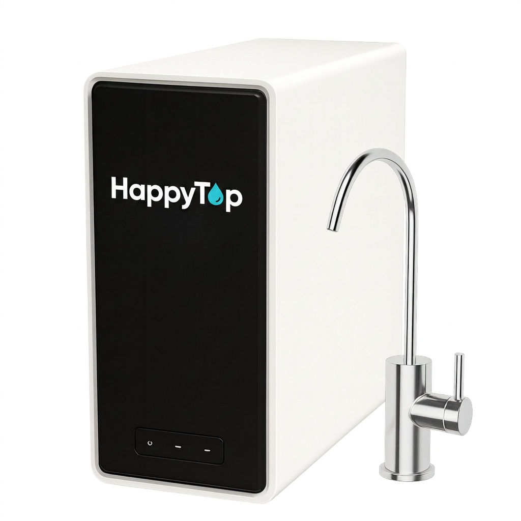 7-stage tankless reverse osmosis drinking water system with matching kitchen faucet